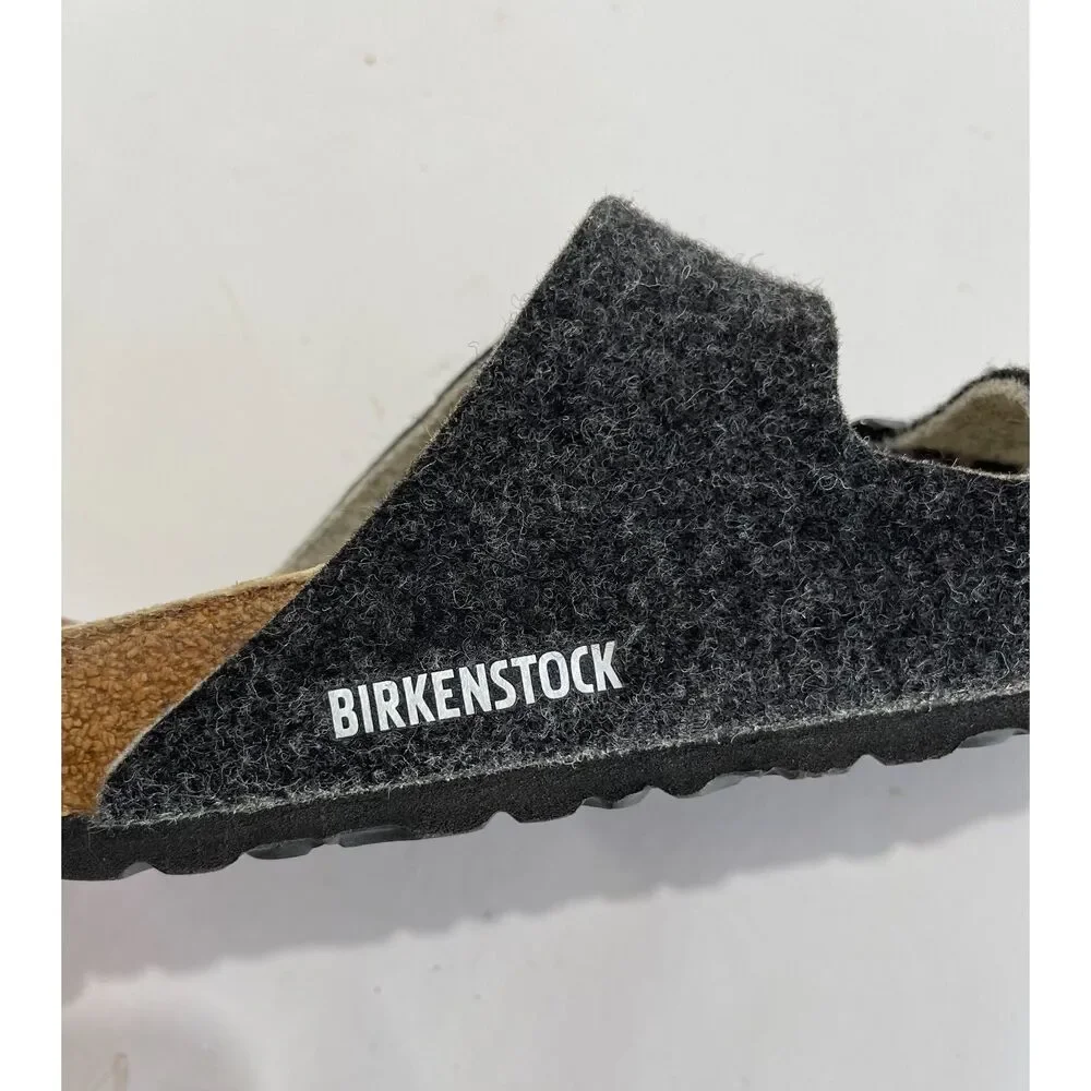 Birkenstock sandals arizona Shearling dark gray lined unisrex